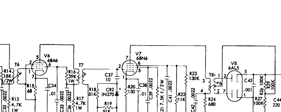 Schematic page: the window around the region the reader read